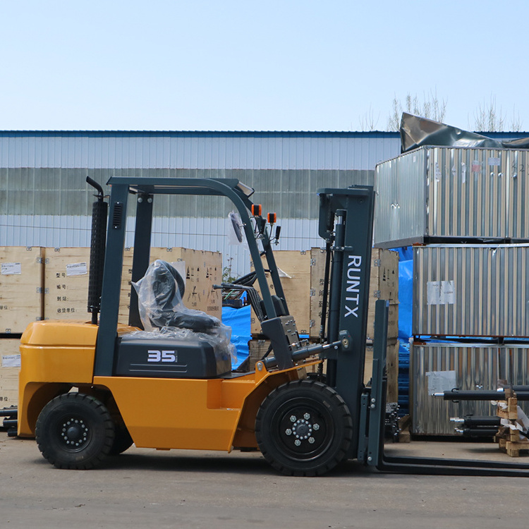 Runtx 2000 working hours warranty mini capacity 3000kg 3500kg forklift price with 1020mm fork size