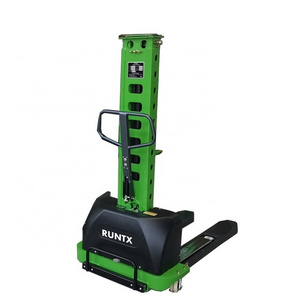 Runtx hot pallet truck 0.5 ton self lift semi electric stacker 500kg self loading stacker in stock