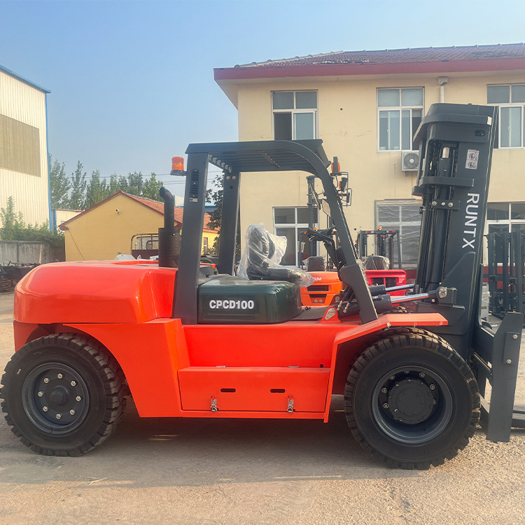 Runtx top quality diesel heavy forklift 7 tons 8 ton 10 tonne forklift with enclosed cab and AC