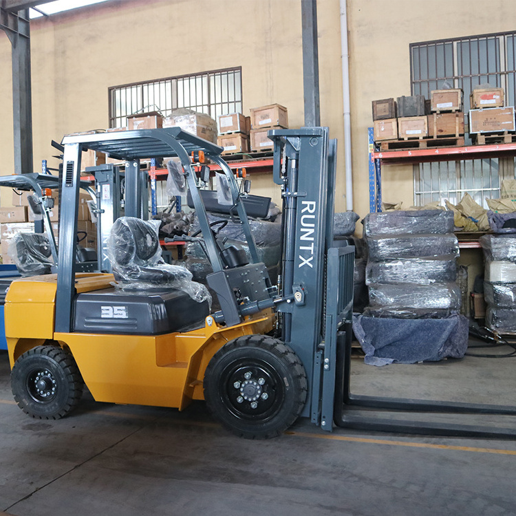 Runtx 2000 working hours warranty mini capacity 3000kg 3500kg forklift price with 1020mm fork size