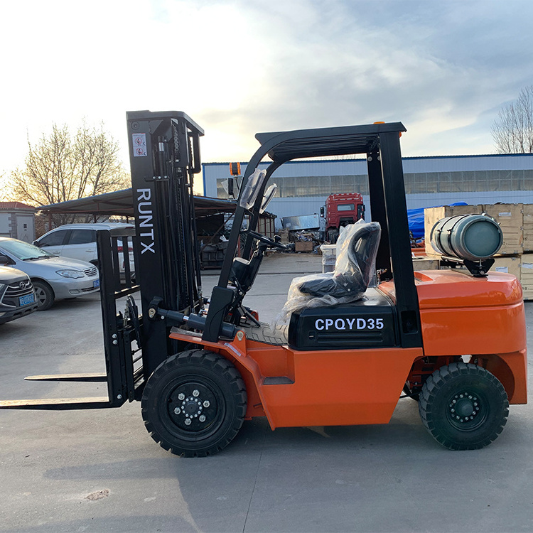 Runtx brand Dual Fuel Gasoline Gas Forklift 2 ton 3 ton 3.5 ton 4 ton  LPG forklift with Japanese brand K25 engine