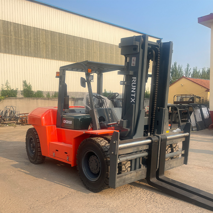 Runtx top quality diesel heavy forklift 7 tons 8 ton 10 tonne forklift with enclosed cab and AC