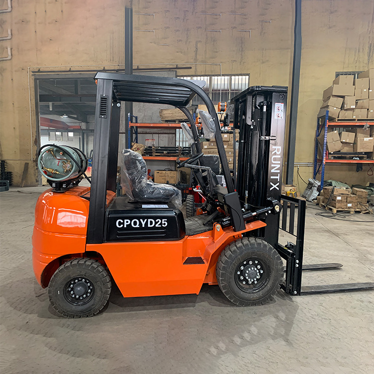 Runtx brand Dual Fuel Gasoline Gas Forklift 2 ton 3 ton 3.5 ton 4 ton  LPG forklift with Japanese brand K25 engine