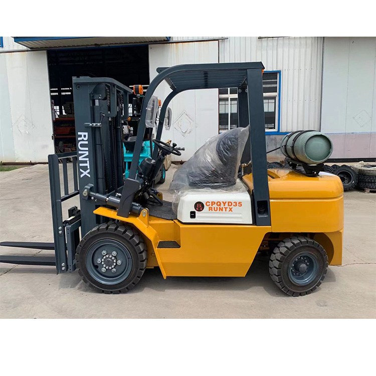 Runtx Factory Price Gasoline Forklift 3 Ton 3.5 Ton 4 Ton Lpg Gasoline Forklift with 3m Height Duplex Mast