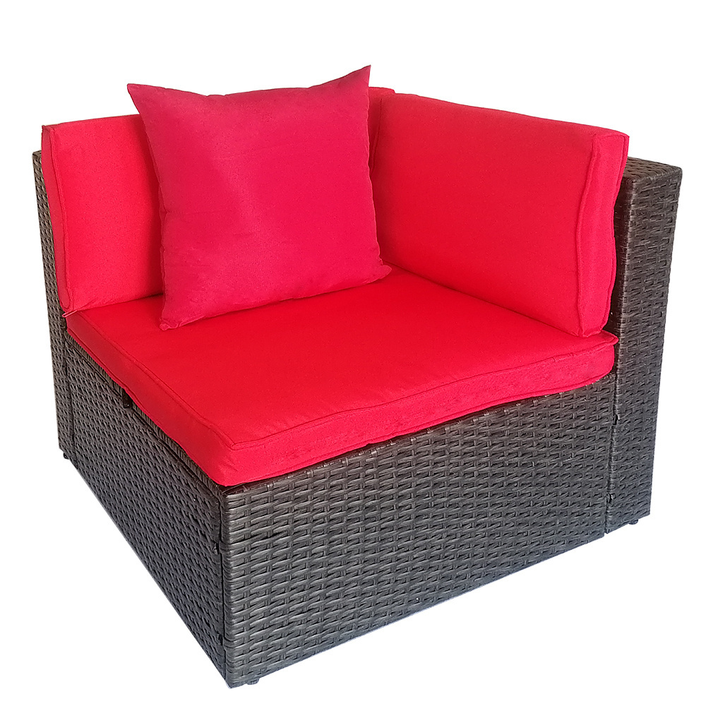 2022 Most Popular Outdoor Furniture Rattan Woven Coffee Table an Chair Patio Sectional Sets Mail Box Packing Garden Sofa Set