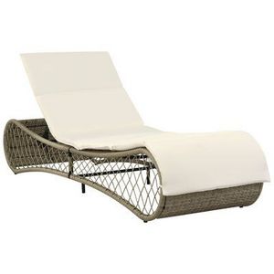 Wholesale Fashion Rattan Sun Lounger Hotel Outdoor Furniture Waterproof Wicker Garland Manual Woven Poolside Leisure Bed