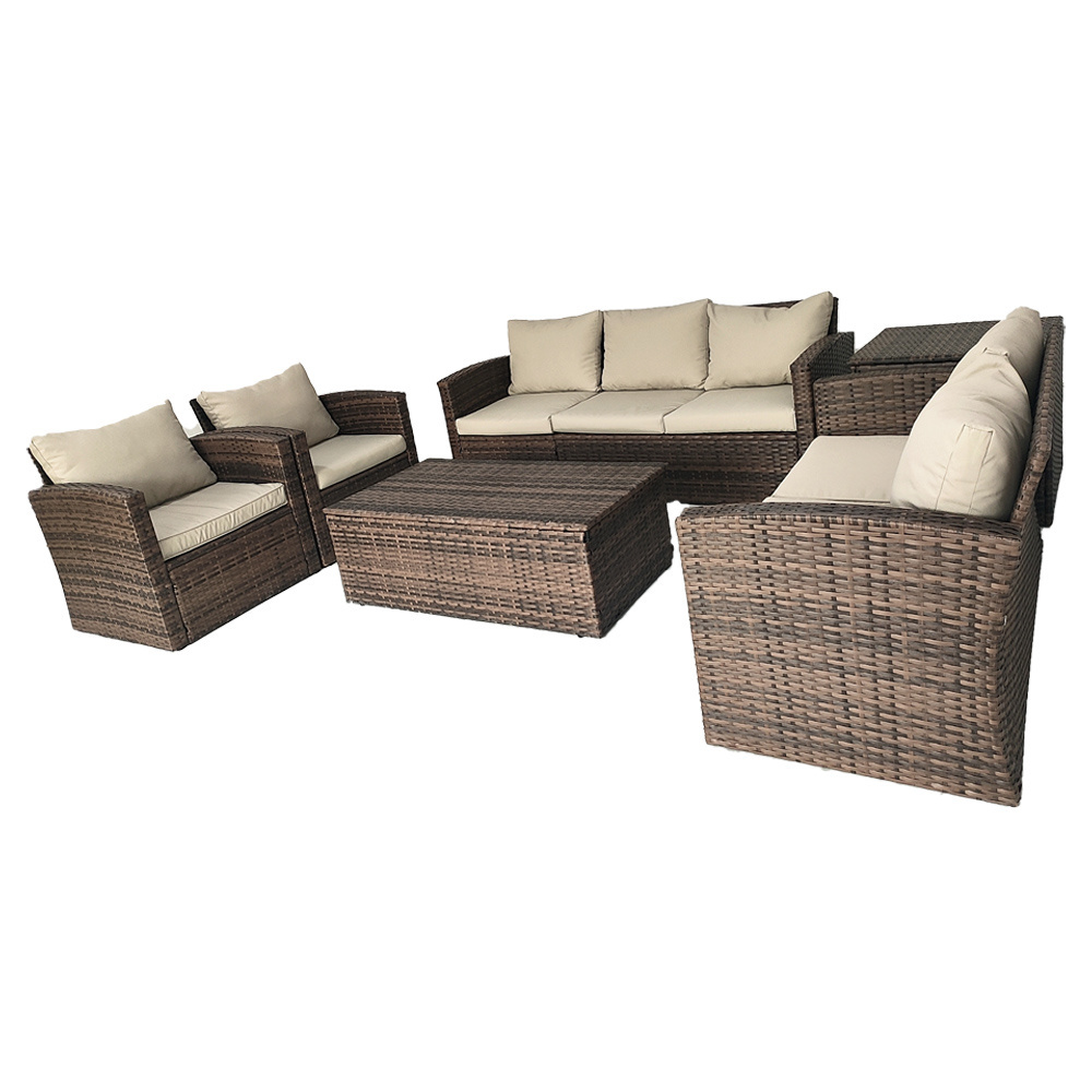 Best Seller 6pcs Garden Furniture Outdoor Rattan Sofa Sets for Patio Outdoor Use