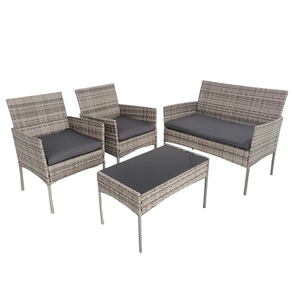 High Quality Good Price Set of Four Most Popular Garden Rattan Conversation Furniture