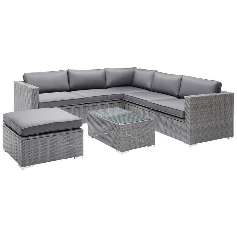 High Grade Outdoor Furniture 5 pieces Set Storage Lounge Indoor Outdoor Rattan Sectional Sofa