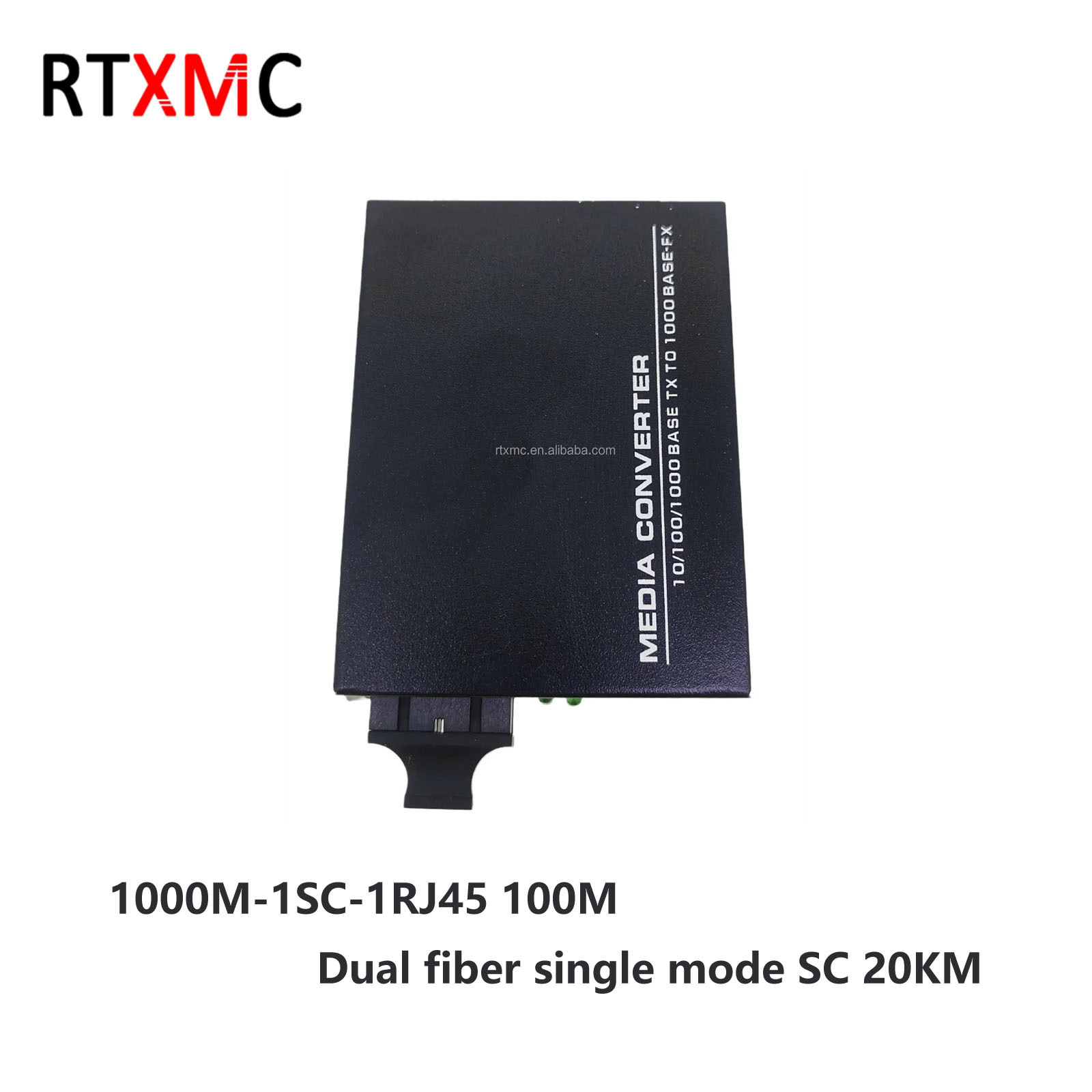 RTXMC  10/100/1000m Media Converter 20km Dual Fiber Sc Rj45 Gigabit Fiber Optical Ethernet Media Converter Double Fiber