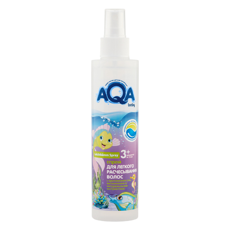 AQA Baby Kids Spray for easy hair combing 200 ml smooth and shiny kids hair detangler spray delicate for children