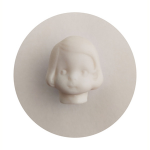 Porcelain blanks for creating dolls (girl head) 3cm size wholesale prices porcelain doll parts for sale