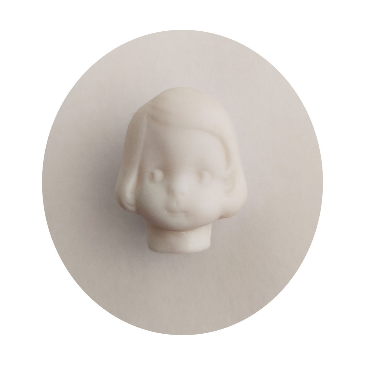 Porcelain blanks for doll making (girl head) 3cm size wholesale prices hand-made doll parts