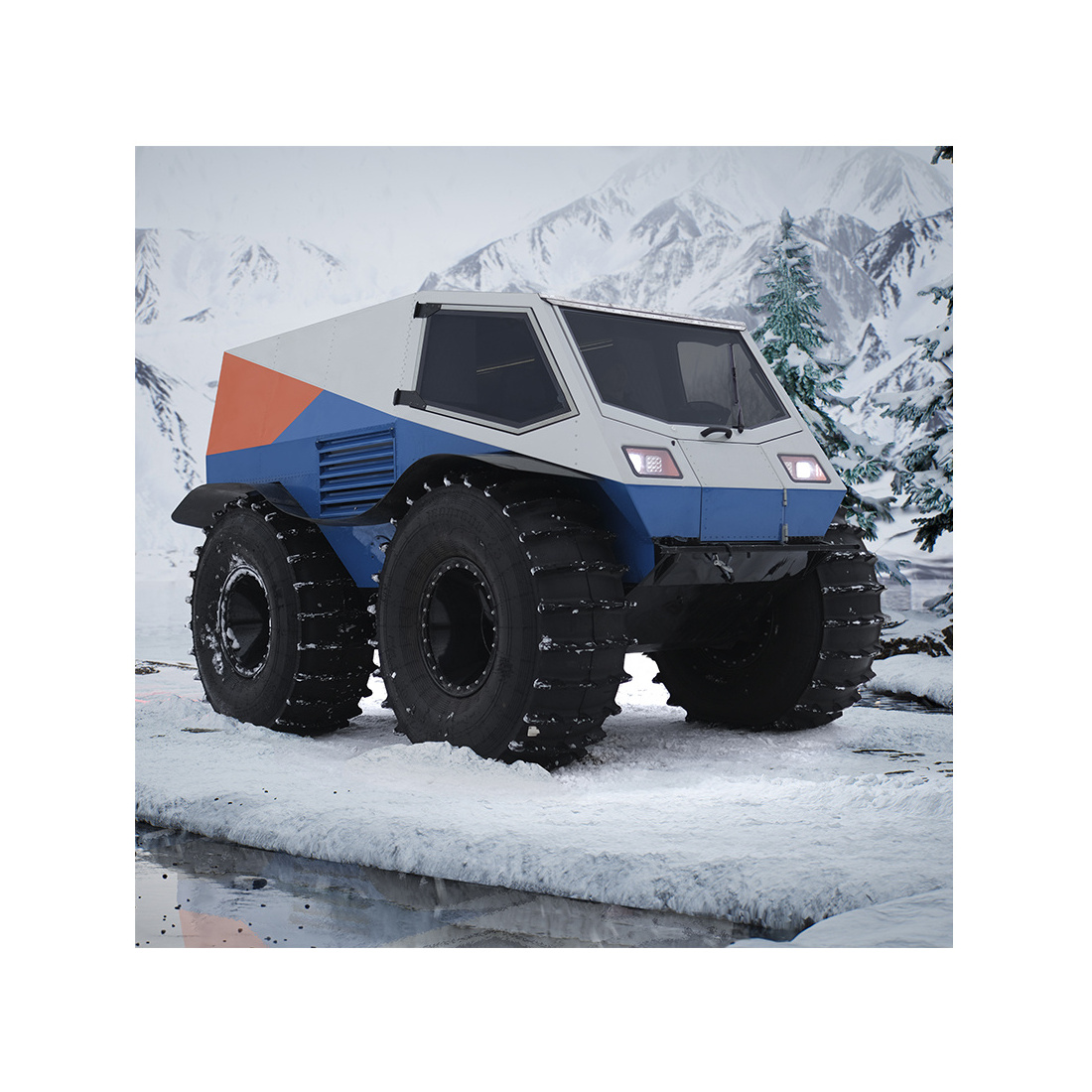 Swamp & snow amphibious vehicle/ All-terrain off-road vehicle for logging rescue work difficult terrain & firefighting