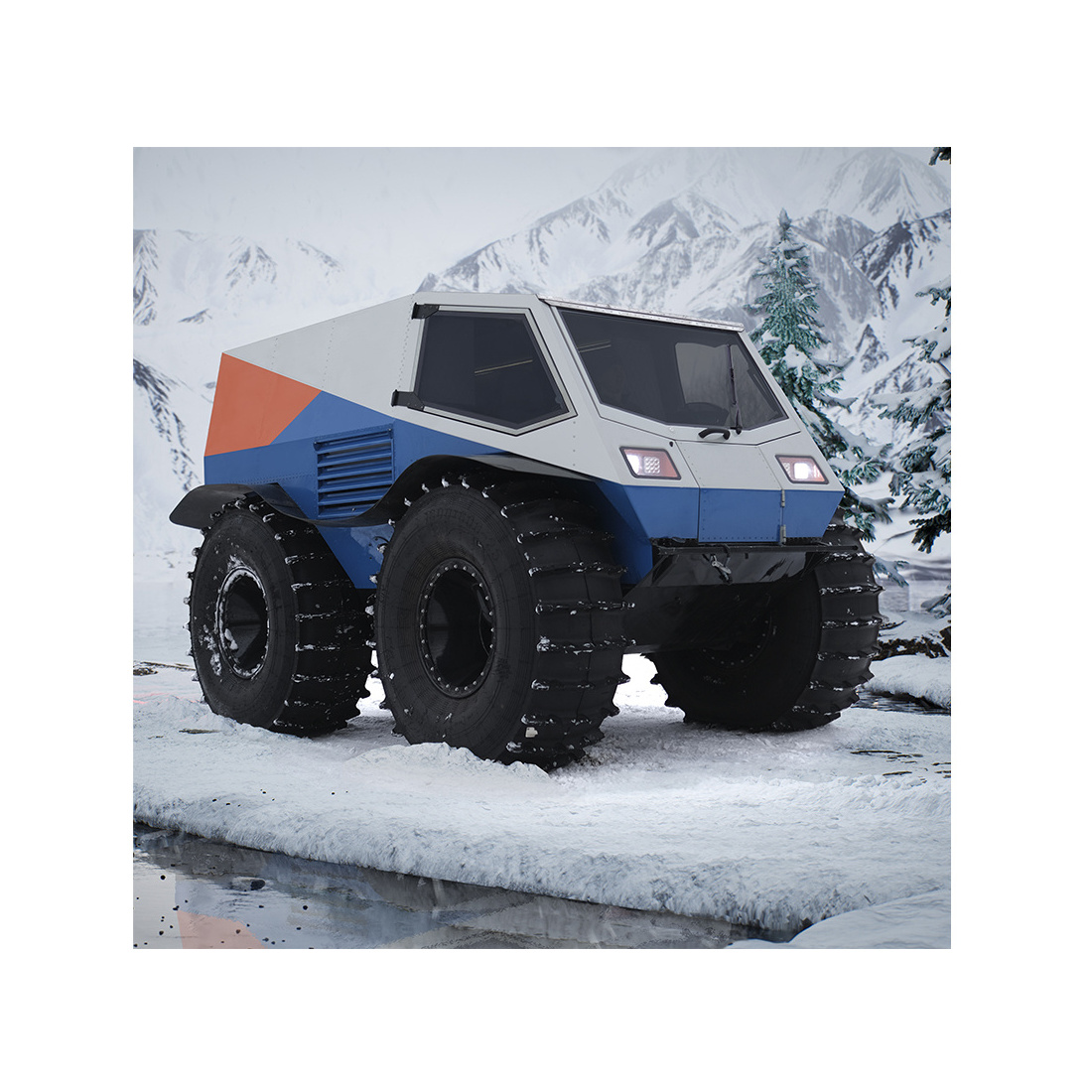 Swamp & snow amphibious vehicle/ All-terrain off-road vehicle for logging rescue work difficult terrain, firefighting