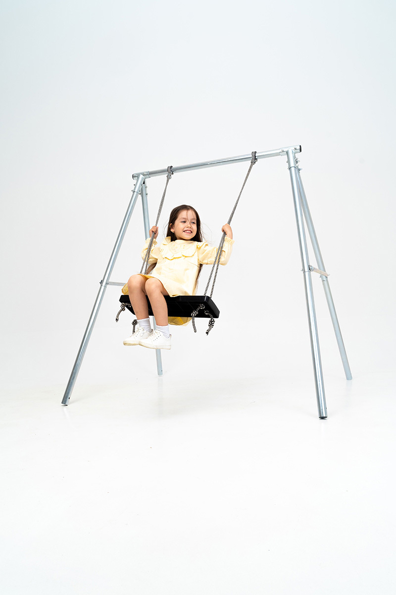 Hot selling outdoor swing for kids steel frame reliable supplier metal and wooden goods