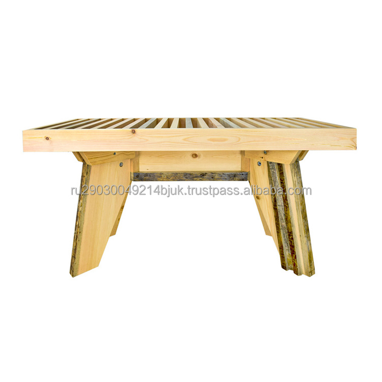 Small bench for hallway steam room aged Kelo pine wood size 900 x 430x400mm for modern houses and gardens