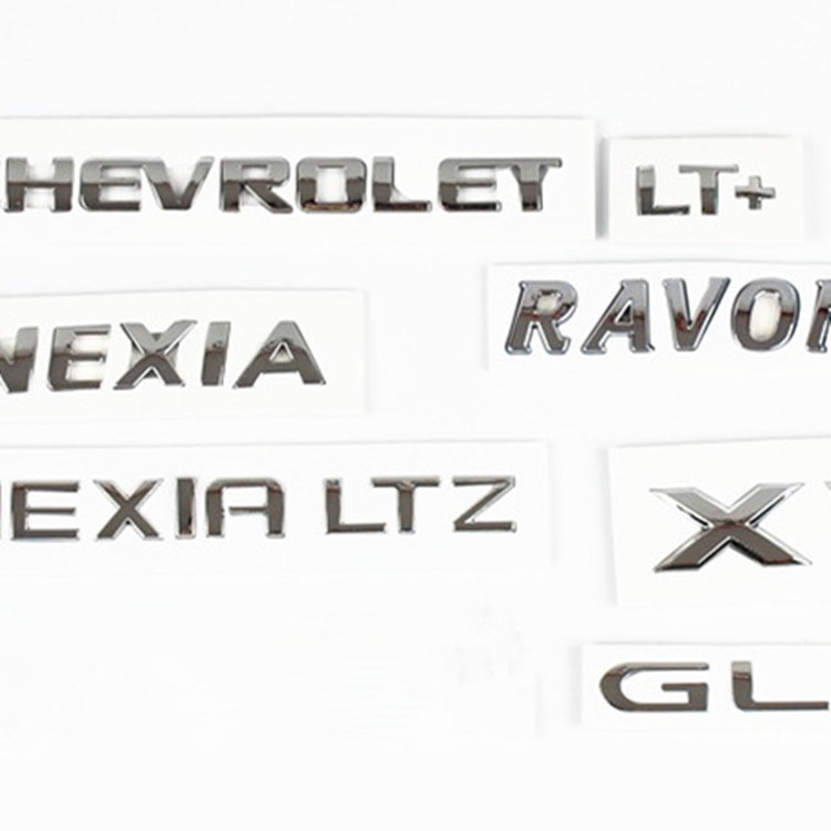 Chrome car logo alphabet sign letters plastic Chrome lettering custom 3D ABS car stickers