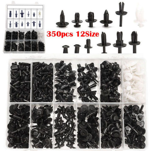 350Pcs/Set Universal Car Auto Body Plastic Push Pin Rivet Fasteners Trim Clip Car Repair Assortment Kit Automotive Clips