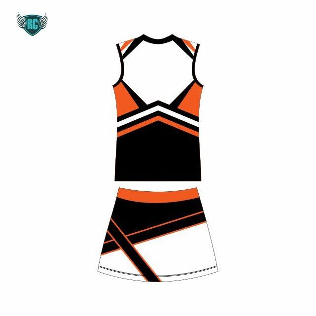 Design High Quality Cheerleading Uniform Dress agile supply chains Black Red Metallic Orange Light Blue Dark Shiny OEM Fabric