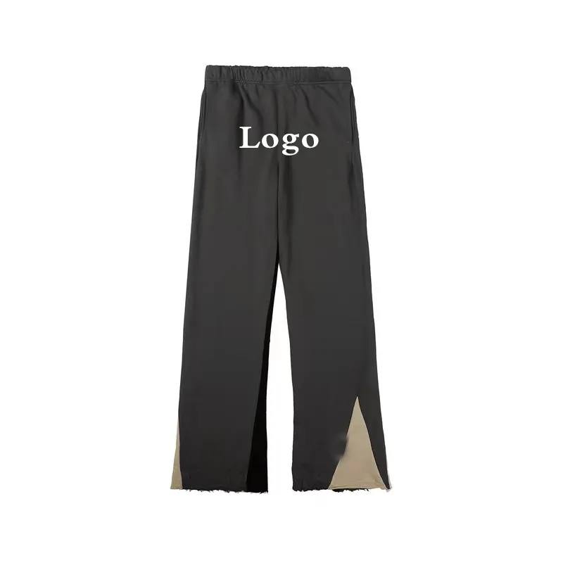 Custom Patchwork Track Pants Casual Men's Flared Jogging Pants Flared Sweatpants Manufacturers