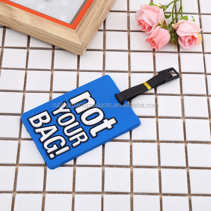 Wholesale Cheap Custom Logo Bulk Leather Fabric Personalized Silicone PVC Luggage Tag