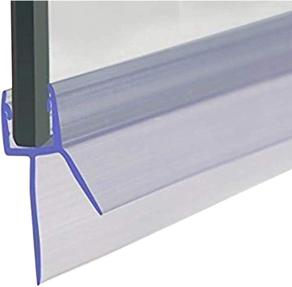 PVC Shower Screen Stop Water Seal Strip Lining Bar 4 5 6 7mm Curved Glass  Gap