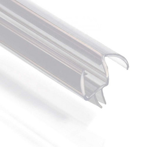 Curved Flat Bath Shower Screen Door Seal 4mm 6mm 8mm 10mm Frameless Shower Door Bottom Seal with Drip