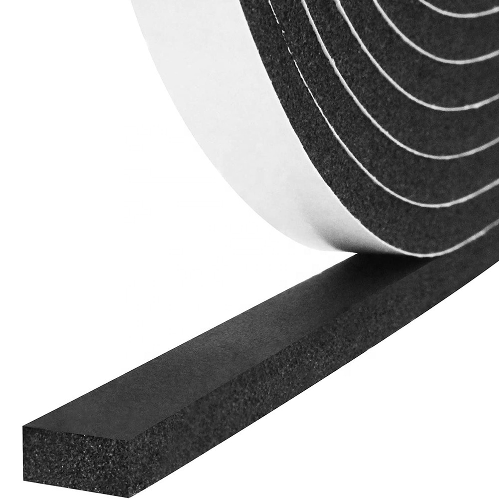 Self Adhesive EPDM Foam Rubber Door Window Seal Neoprene Foam Seal Strip Roll