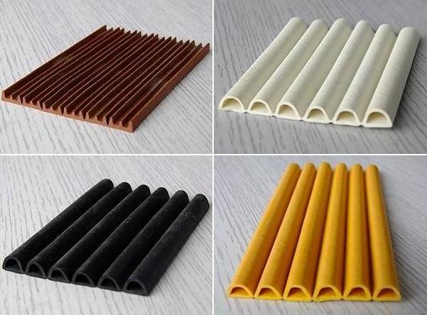 Brown color weather Stripping D-shape Sponge Rubber Door Seal Strip double sided adhesive EPDM foam Tape