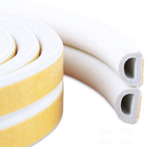 Epdm Sponge Door D-type Rubber Sealing Strip With Self Adhesive