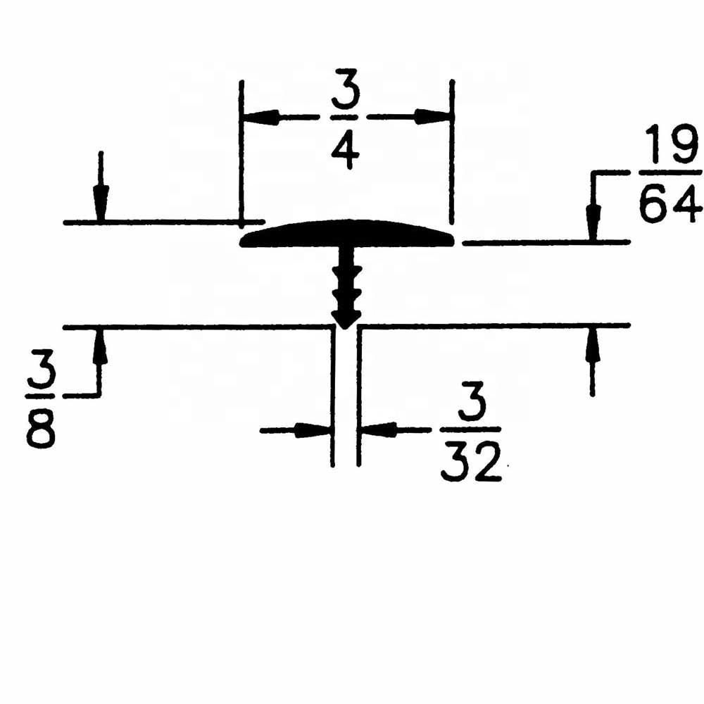 3/4 Inch Center Barb Tee Moulding T Molding Hobbyist Pack, Small Projects, Arcade Machines and Tables