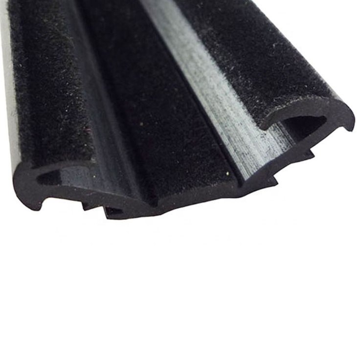 auto glass window run channel flocked rubber seal strip