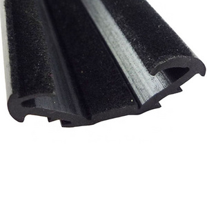 auto glass window run channel flocked rubber seal strip