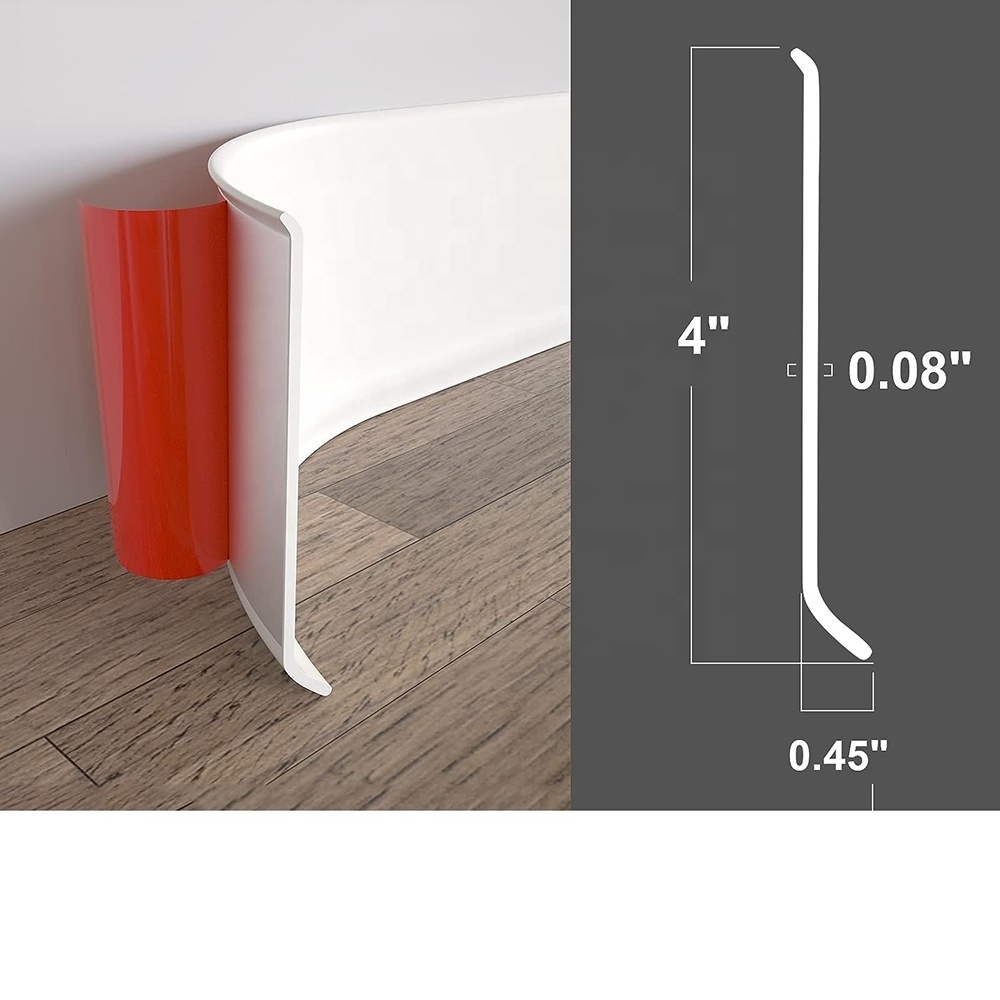 Flexible Baseboard Molding Trim Peel and Stick Vinyl Wall Base Rubber Cove Base Molding trim