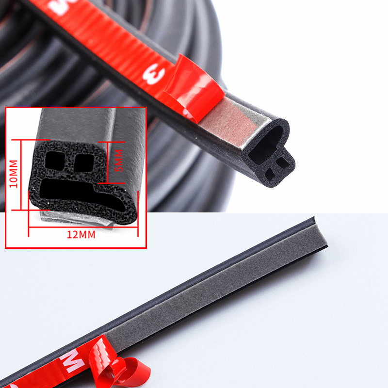 Car Soundproof Rubber Door Seal Big B type self adhesive