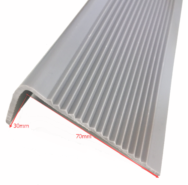 Rubber Stair nosing anti skid floor stair treads non slip vinyl pvc L shaped stair step edge trims