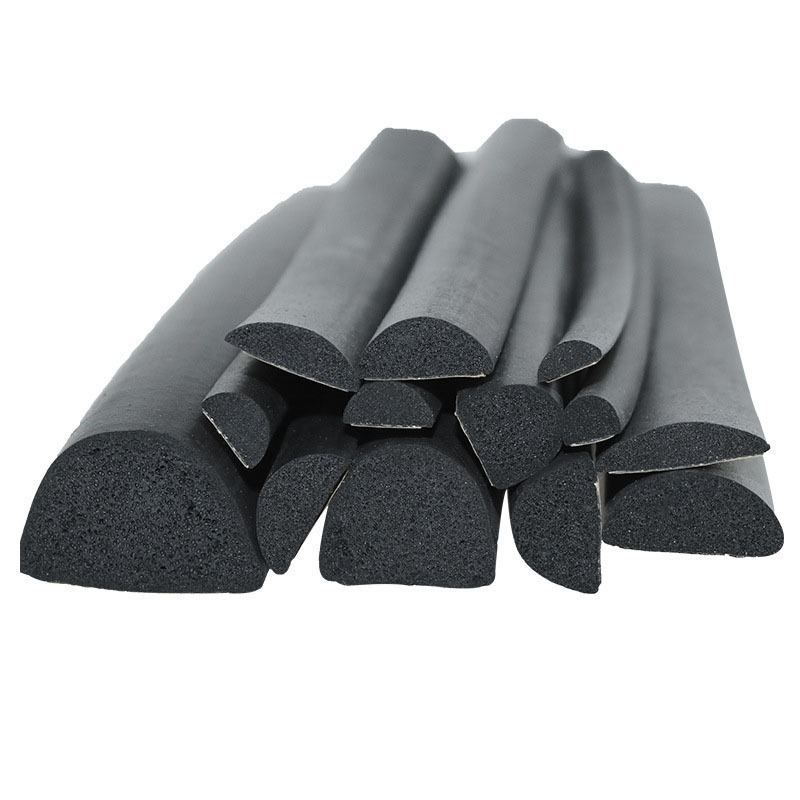 Semi circle EPDM foam rubber seal strip half round foam weatherstrip with adhesive tape backed