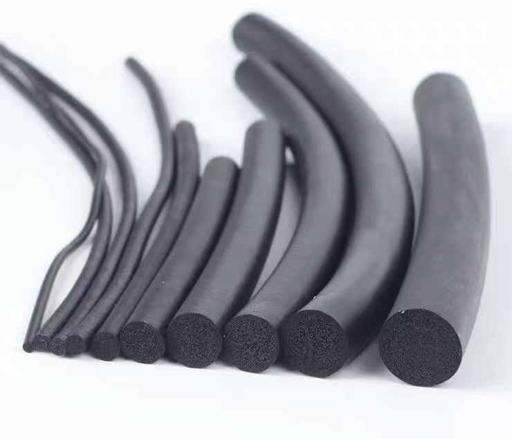 EPDM silicone, neoprene rubber foam round cord / sponge seal gaskets gap filler