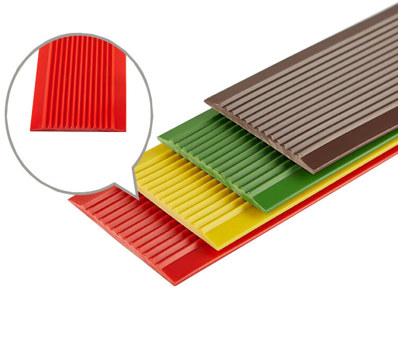 Anti-slip stair edge protection wood stair L shape anti slip PVC rubber strip stair nosing