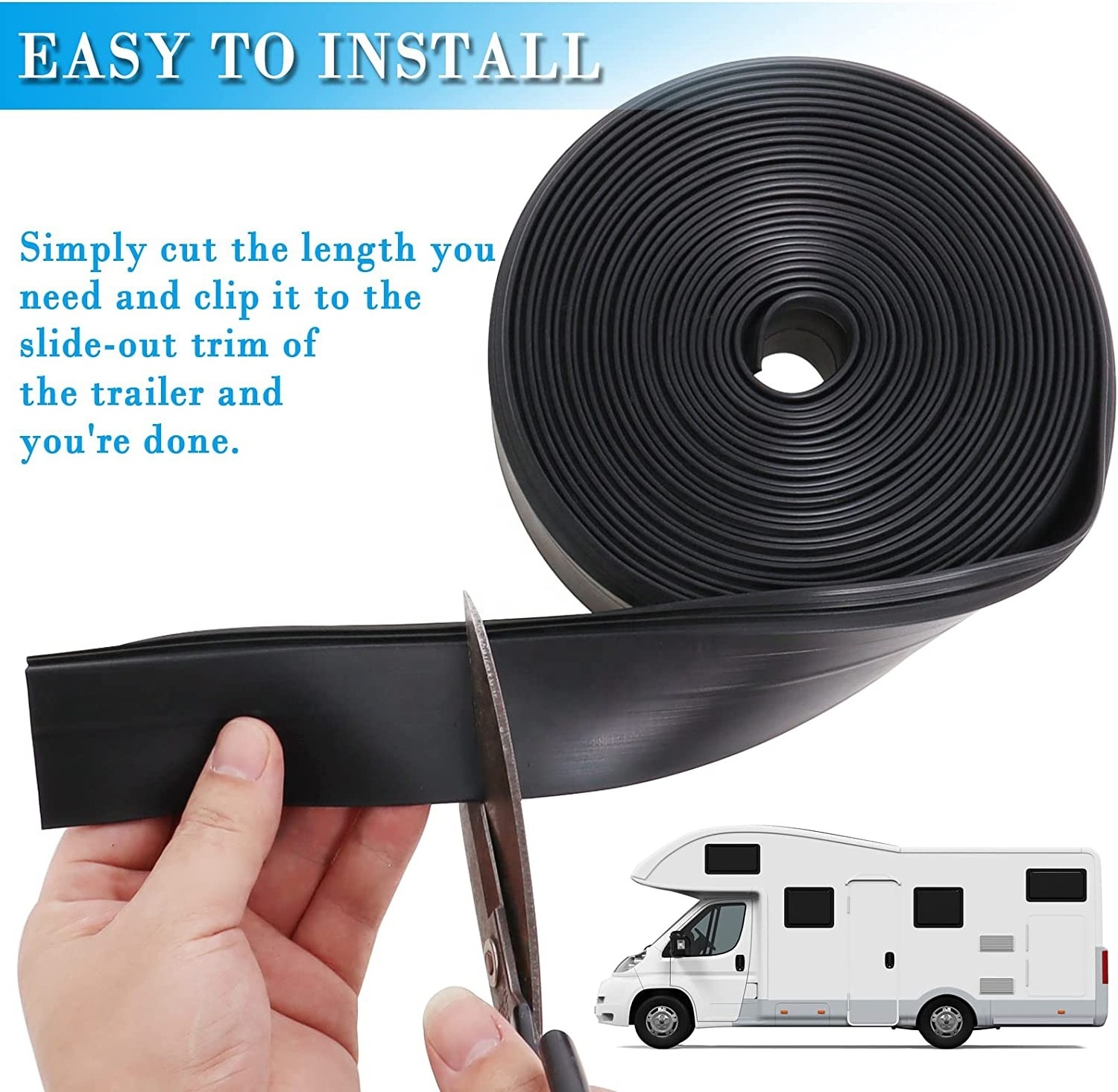 Camper trailer RV slide out rubber seal weather stripping trim