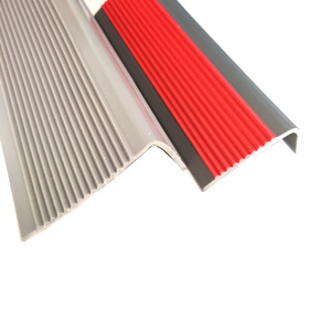 Rubber Stair nosing anti skid floor stair treads non slip vinyl pvc L shaped stair step edge trims