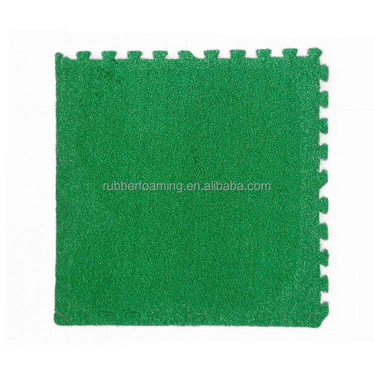 RubberFoaming Outdoor Artificial Grass Shock Pad Underlay Fake Grass Floor Mat Grass TIles Interlocking Extra Large 24