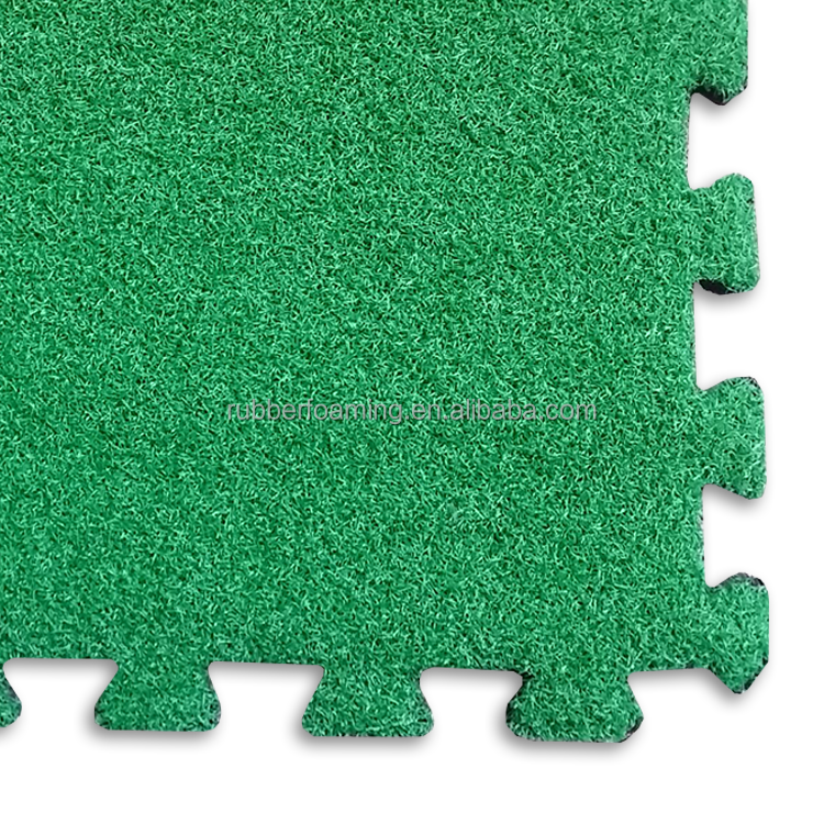 RubberFoaming Outdoor Artificial Grass Shock Pad Underlay Fake Grass Floor Mat Grass TIles Interlocking Extra Large 24