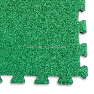 RubberFoaming Outdoor Artificial Grass Shock Pad Underlay Fake Grass Floor Mat Grass TIles Interlocking Extra Large 24"x24"