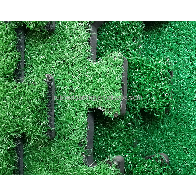 Discount Artificial Grass Turf Tile Interlocking Self-Draining Mat Toxicless EVA Foam Floor Mat Grip Pad Garage EVA Puzzle Mats