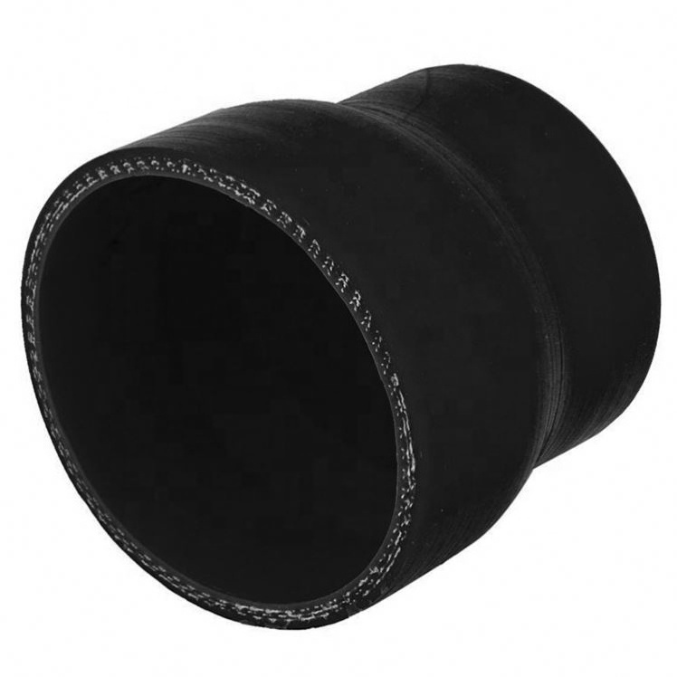 Customized Black Silicone Radiator Hose for Motorcycle Reinforced with Rubber Tube Offering Moulding and Cutting Services