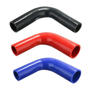 Customized Black Silicone Radiator Hose for Motorcycle Reinforced with Rubber Tube Offering Moulding and Cutting Services