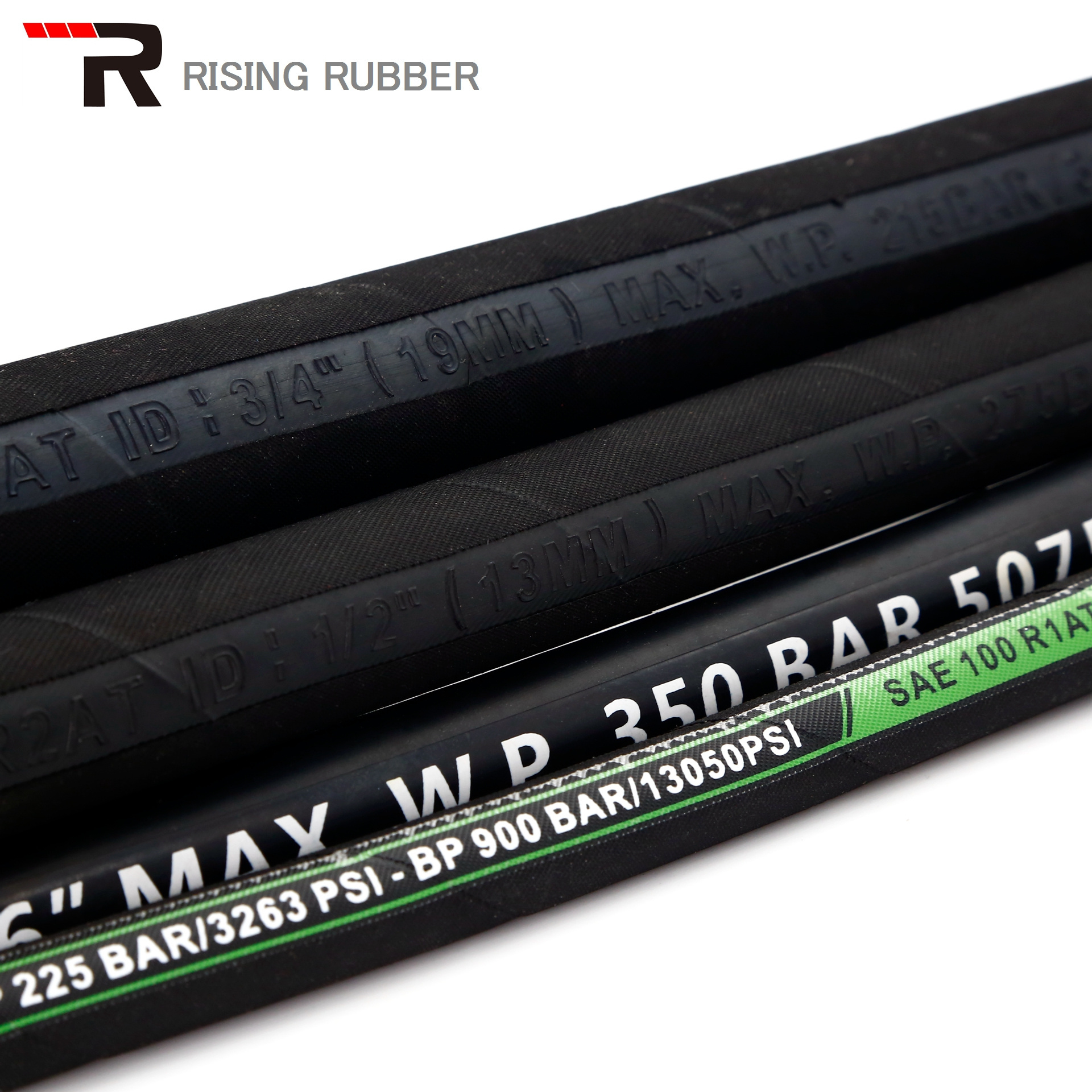 Customized Black SAE R1 R2 High Pressure Hydraulic Hose Synthetic Rubber with Steel Wire Reinforcement Smooth Surface