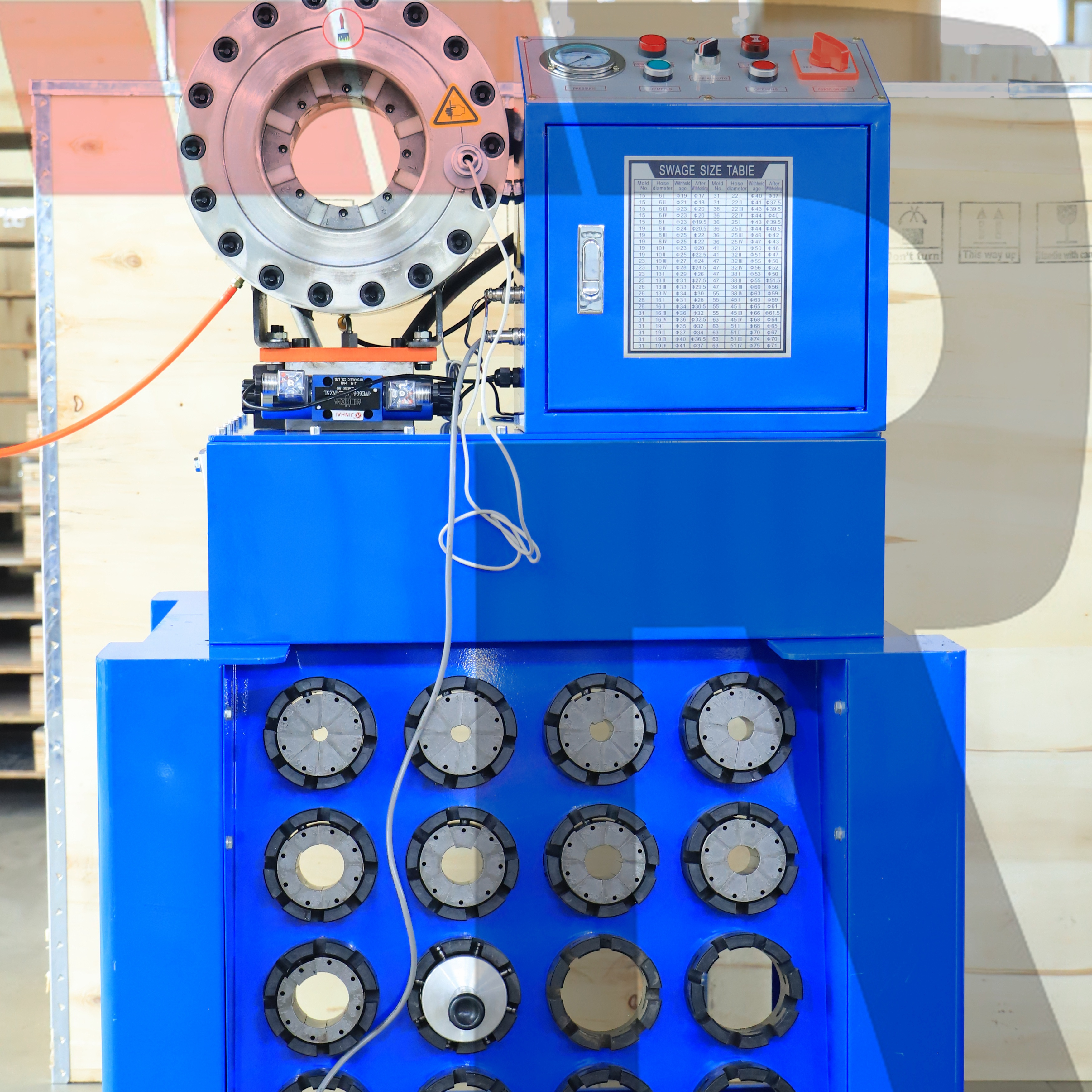 Electric crimping machine for hydraulic rubber hose 1/4-2 inch hydraulic hose cutting machine